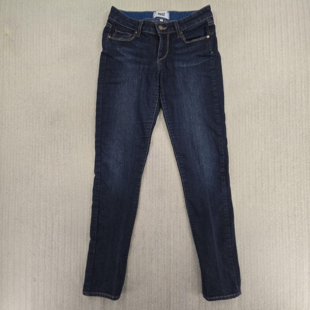 Paige Skyline Skinny Jeans Womens 28 Blue Dark Wash Slim Stretch Denim Pants